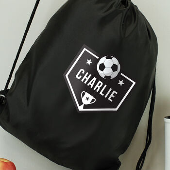 Personalised Football Black Kit Bag, 4 of 9