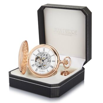Rose Gold Plated Half Double Hunter Pocket Watch, 3 of 3