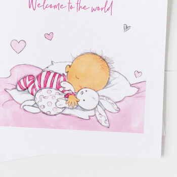 New Baby Card For Girls, Christening Card Girls ..3v2a, 2 of 5
