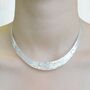 Solid Silver Hammered Choker, thumbnail 2 of 4