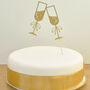 Champagne Glasses Celebration Cake Topper, thumbnail 1 of 2