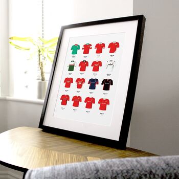 Classic Rugby Kits Team Print, 6 of 12
