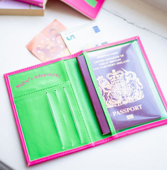 Personalised Frida Passport Cover And Luggage Tag Set, 3 of 4