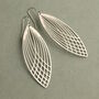 Silver Plated Art Deco Teardrop Earrings, thumbnail 4 of 10