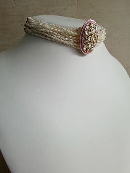 Pink Choker Gold Plated Meenakari Set, 2 of 8