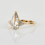 Elongated Pear Salt And Pepper Diamond Engagement Ring, thumbnail 2 of 8