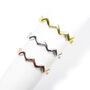Zigzag Stacking Rings, Rose Or Gold Vermeil 925 Silver, thumbnail 5 of 10