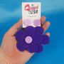 Giant Purple Flowers, Acrylic Earrings, thumbnail 2 of 2