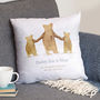 Personalised Father And Child Bear Cushion Gift For Dad, thumbnail 4 of 10