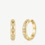 Gold Or Silver Moissanite Flower Hoop Earrings, thumbnail 5 of 7