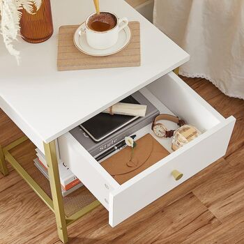 Bedside Table Sofa Side Table Nightstand With Drawer, 5 of 9