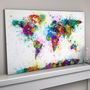 Paint Splashes World Map Art Print, thumbnail 1 of 4