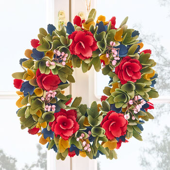 Natural Flowers Spring Door Wreath, 3 of 6