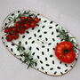 Personalised Polka Dot Ceramic Oval Platter, thumbnail 2 of 3