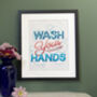 Wash Your Hands Cross Stitch Embroidery Kit, thumbnail 4 of 5
