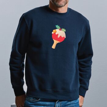 Personalised Christmas Pudding Table Tennis Jumper, 2 of 8