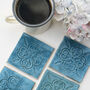 Moroccan Style Teal Coaster, thumbnail 6 of 8