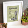 Funny Snake Art Print Snake Fact File, thumbnail 1 of 5