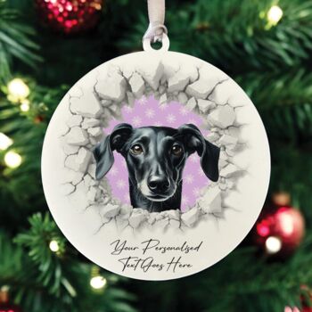 Personalised Christmas Whippet Break Through, 3 of 10