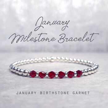 January Birthstone Bracelet Garnet, 4 of 6