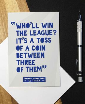 Funny Football Birthday Card Le Tiss Quote, 2 of 5