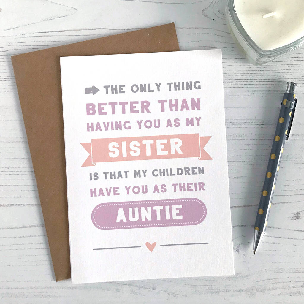 The Only Thing Better, Auntie Card, 1 of 2