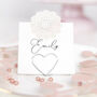 Silver Heart Place Card Holders, thumbnail 3 of 5