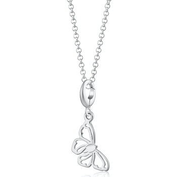 Sterling Silver Butterfly Charm Necklace, 2 of 6