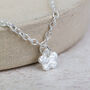 Sterling Silver Flower Charm Anklet, thumbnail 3 of 4