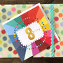 Colourful Cloud 8th Birthday Card, thumbnail 1 of 5