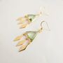 Bohemian Green Amethyst Dangle Earrings, thumbnail 2 of 4