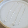 Sterling Silver Threader Earrings With Charms, thumbnail 3 of 10