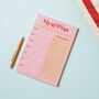 Weekly Meal Planner And Shopping List Pad | Pink Red, thumbnail 4 of 5