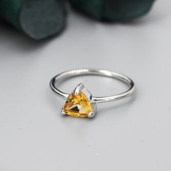 Genuine Yellow Citrine Ring In Sterling Silver, 2 of 11