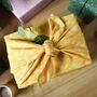 Reusable Yellow Botanical Fabric Gift Wrap, thumbnail 2 of 3