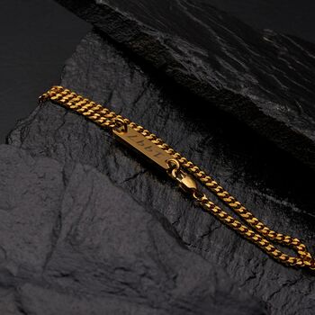 Gold Engravable 3mm Cuban Bracelet, 5 of 11