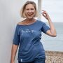 'Just Be You' Charcoal Women's Loose Fit T Shirt, thumbnail 3 of 5