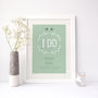 'Yes' Personalised Engagement Or Wedding Print, thumbnail 4 of 7