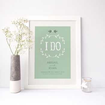 'Yes' Personalised Engagement Or Wedding Print, 4 of 7
