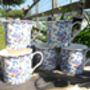 Set Of Six China Palace Mugs In Forget Me Knot Chintz Design, thumbnail 7 of 8