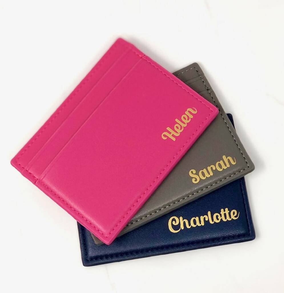 Personalised Faux Leather Card Holder, 1 of 5