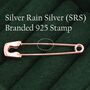 Safety Pin Pull Through Drop Earrings In Sterling Silver, thumbnail 8 of 12