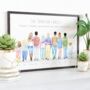 Personalised Family Print With Pets, Family Picture, thumbnail 1 of 12