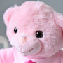 Personalised Pink '1st Birthday' Teddy Bear, thumbnail 2 of 3