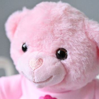 Personalised Pink '1st Birthday' Teddy Bear, 2 of 3