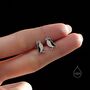 Sterling Silver Enamel Puffin Bird Stud Earrings, thumbnail 6 of 12