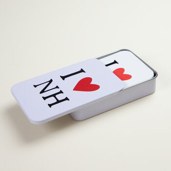 Personalised I Heart Playing Cards In A Tin, 3 of 7