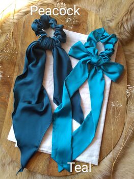 Deluxe Silk Satin Scarf Scrunchie, Style No Bow, 5 of 8