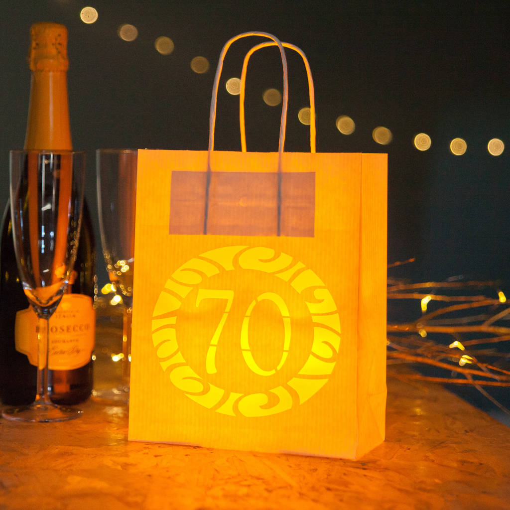 60th Birthday Party Bags Lanterns With Vellum By Baloolah Bunting