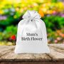 Grow Your Own Birth Flower Personalised Name Gift + Bag, thumbnail 4 of 8